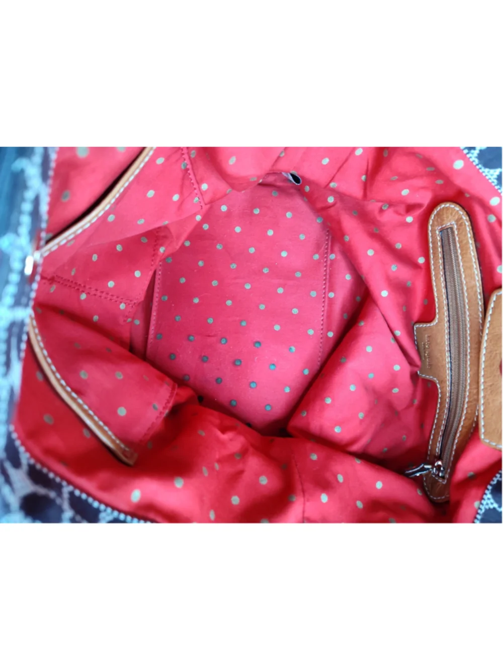 Women's Kate Spade Tote Bag Black and Red Patterned